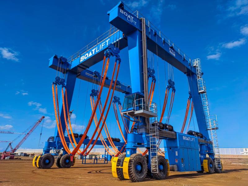 Le Nouveau Chantier Naval du port de Casablanca réceptionne son élévateur à Bateau de 460T