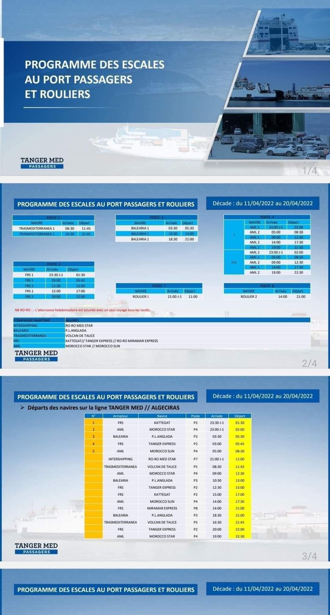 Voici le programme complet de l'ouverture aux passagers de la ligne maritime Tanger Med/Algésiras