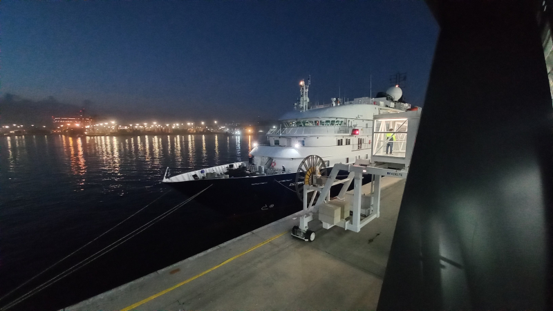 Accostage au nouveau terminal du port de Casablanca du premier navire de croisière ISLAND SKY