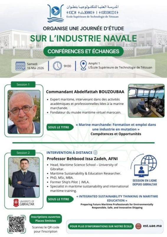 Une journée d’étude dédiée à l’industrie navale et au transport maritime à l’EST de Tétouan