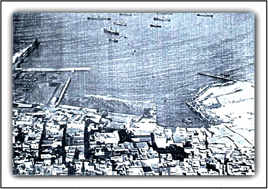 vue aerienne du port de casablanca en 1915
